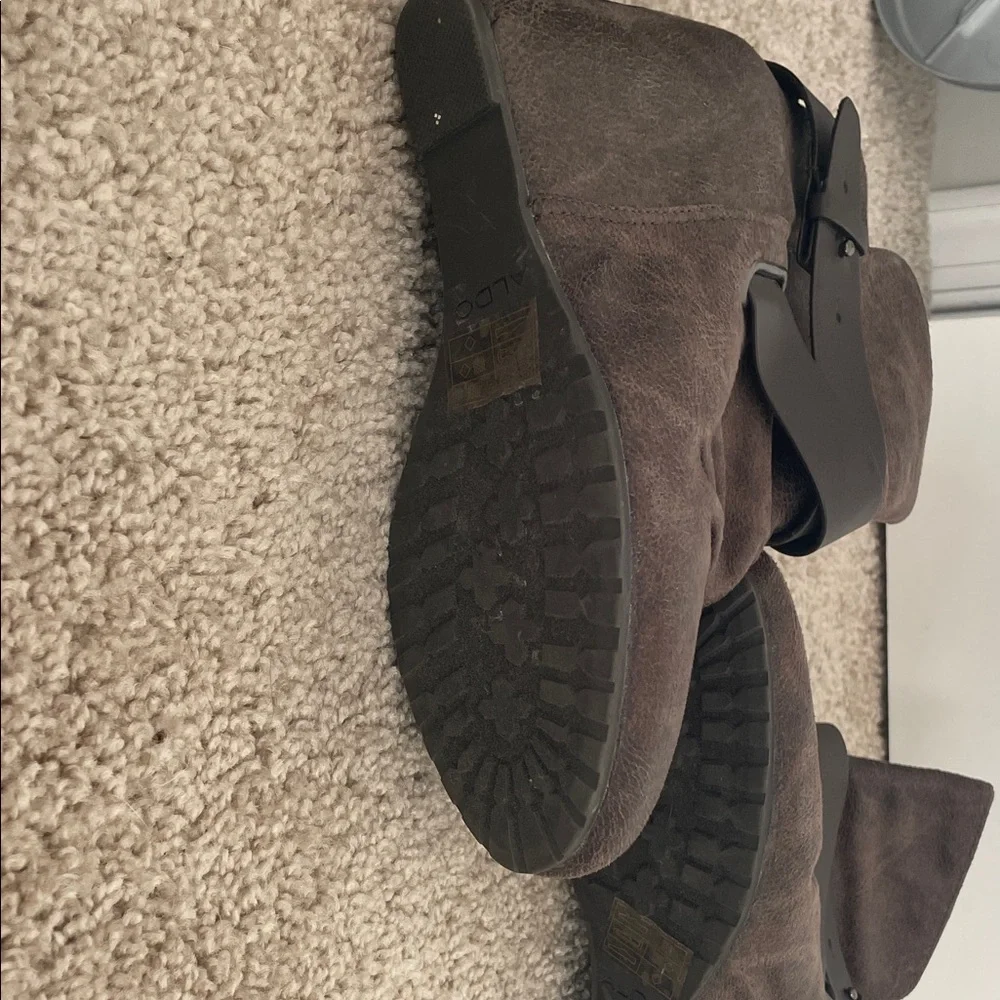 Aldo Dark Brown Wedge Boots Size 8.5